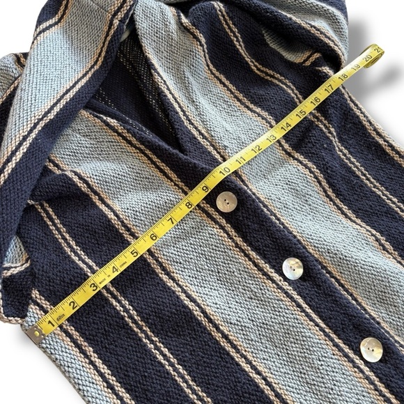 Faherty Women's Dockside Cardigan XS Small Tide Line Stripe Drug Rug Poncho - Picture 7 of 10